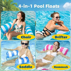 1PC Inflatable Float Hammock floaties for adults Perfect for Poolside Lounging This Summer Water Play Accessories Water Sports