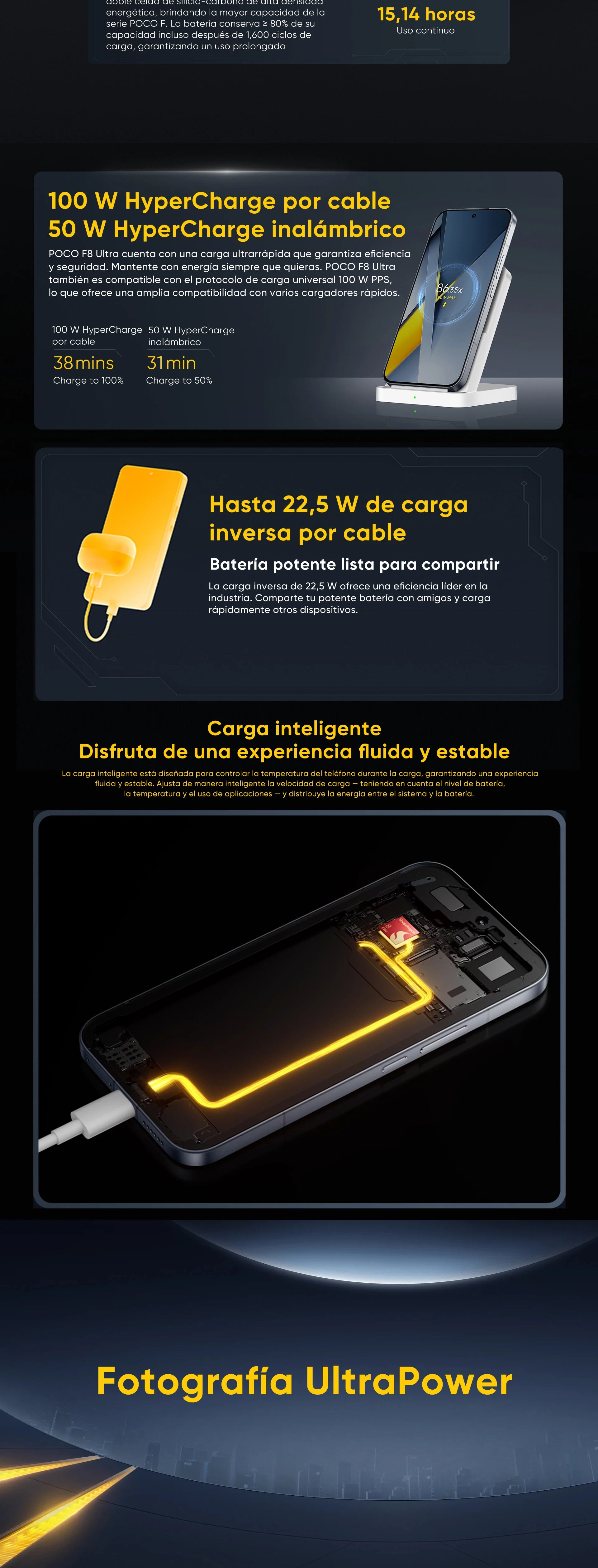POCO F8 Ultra 5G Global Version Smartphone Snapdragon® 8 Elite Gen 5 6.9" Eye-care AMOLED display 6500mAh 100W HyperCharge NFC