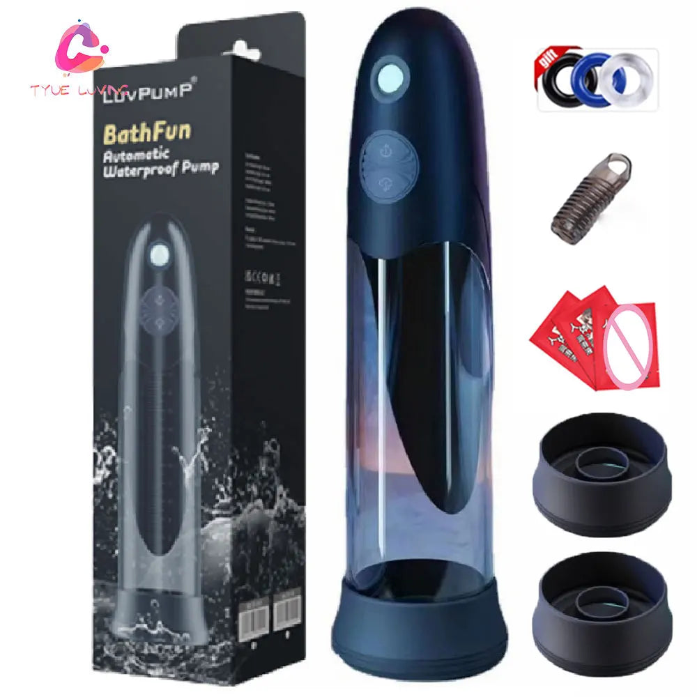 Penis Pump Penile Thicken Penis Exerciser Sex Toys for Man Electric Sextoys Dick Enlargement for Men Cock Stretch Devices