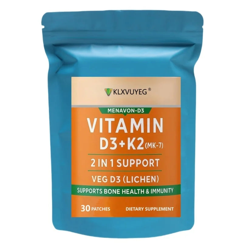 Vitamin D3 K2 | Vitamin K2 MK7 Patch for Bone & Heart Health | Vitamin D for women & men | vitamin k2 and d3 supplements Main image