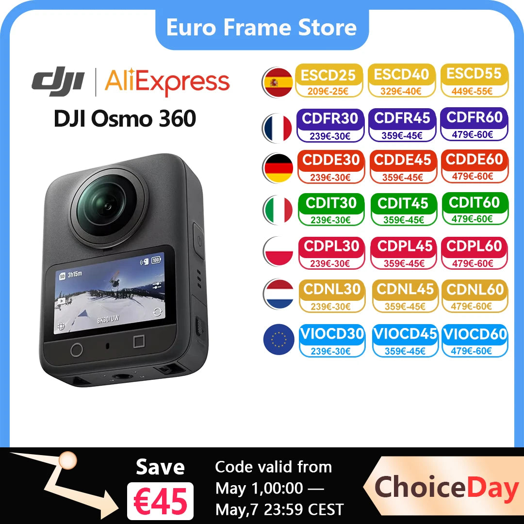 DJI Osmo 360 Standard Bundle 360 Camera with 1 Inch ° Imaging ° Video in 8K Native ° Photo in 120MP DJI Osmo 360 Ürün ana görseli