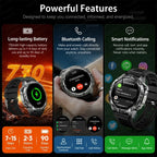 GPS Sports Smartwatch Men Women Swim Waterproof Fitness Tracker 2GB Memory Offline Maps  SpO2 Rugged Outdoor Smartwatch for Men