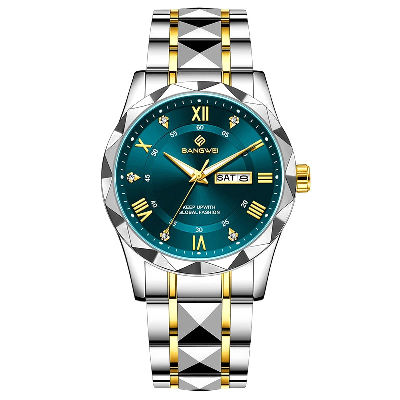 BANGWEI Elegant Luxury Quartz Woman Watch Fashion Classic Simple Stainless Clocks Auto Date Waterproof Diamond Ladies Wristwatch