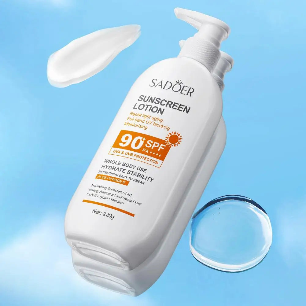 SPF90 PA+++ UVA/UVB sun protection for whole body Anti-aging Refreshing Sunscreen Aloe vitamin E UV Protection sun block