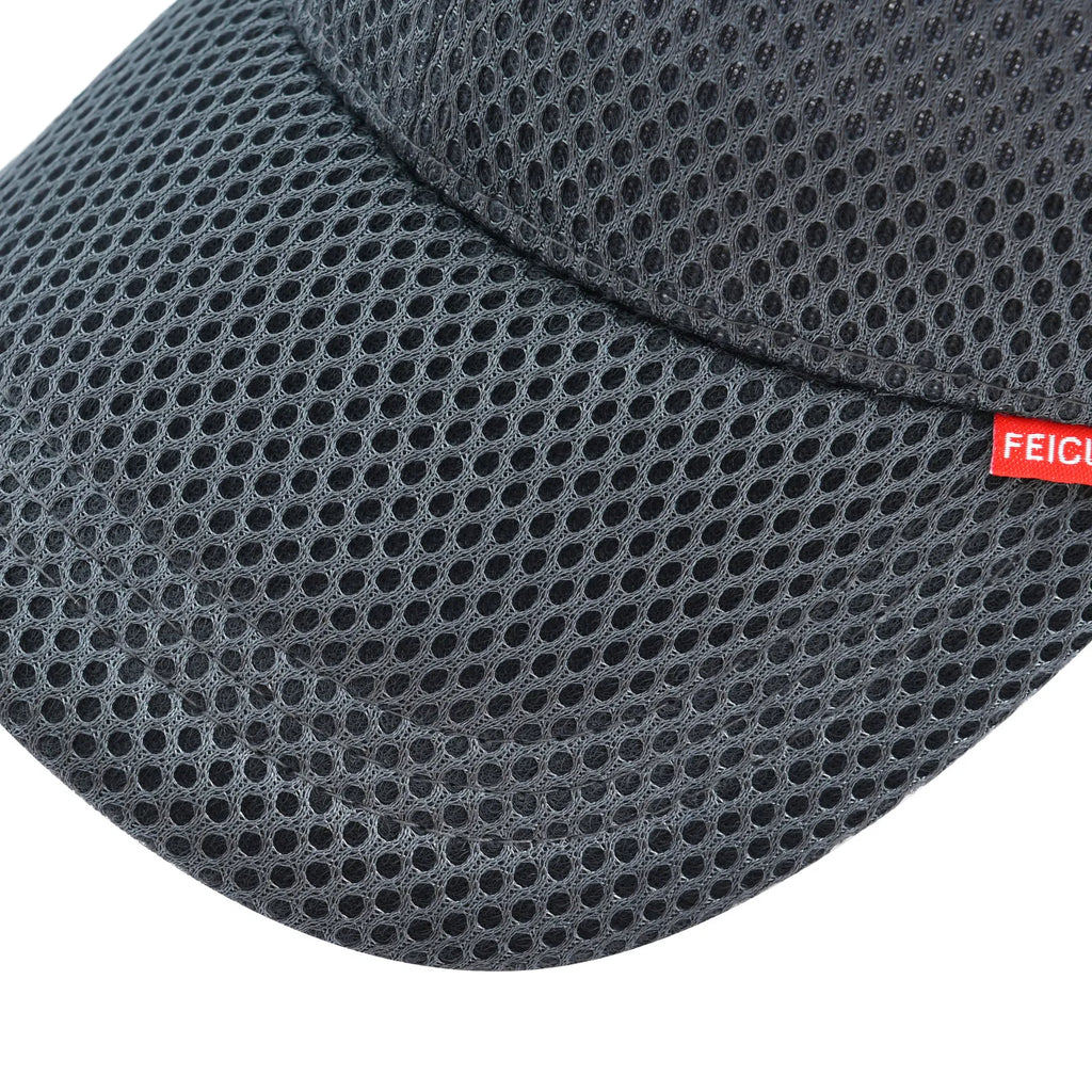 FEICUI Unisex Summer 6-Panel Baseball Cap Mesh Running Hats Pure Color Trucker Cap Breathable Outdoor Sports Quick Dry Hat