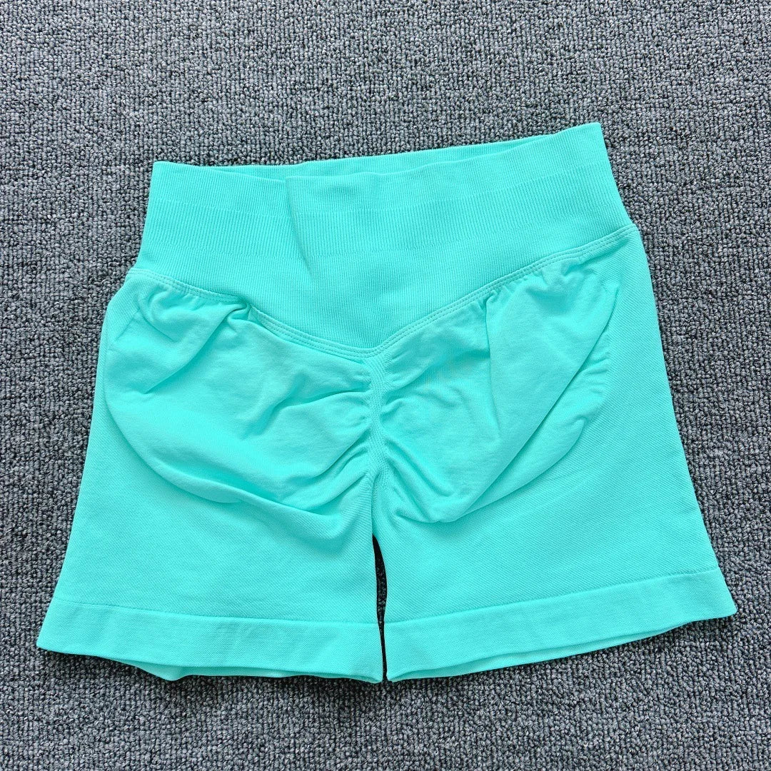 D LOGO Impact Seamless Fitness Peach Hip Sports Yoga Tight Pants Shorts