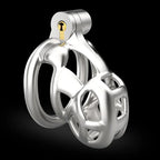 Stainless Steel Male Chastity Cage Cock Mamba Penis Ring Chastity Belt BDSM Erotic Urethral Lock Double-Arc Ring Sex Toy