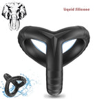 Black Silicone Cock Ring Delay Ejaculation Semen Lock Ring Reusable Cockring Men Penis Ring Sex Toys for Couples Sexshop