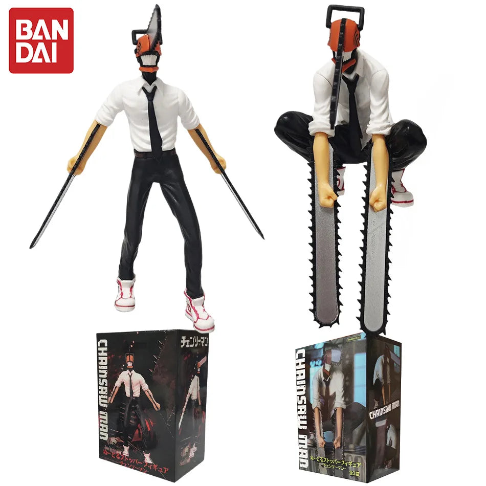 Anime Chainsaw Man Figure 2pcs Set Denji Action Figural 14-17cm Car Decoration Doll PVC Model Collection Toys Children Gifts Ürün ana görseli