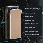 Full New Hand Dryer Induction Hotel Restauran High Speed Jet-type Hand Drying Machine Double-sided hand dryer 220v