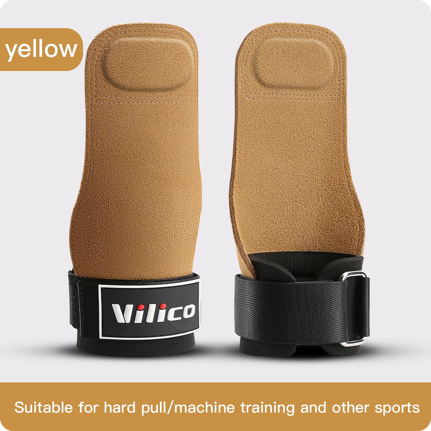 2Pcs Gym Gloves Fitness Hand Palm Protection Equipment Anti Slip Wear-resistant Wrist Protection Hard Pull Grip Strength Gloves