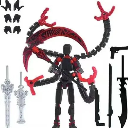 T13 Action Figure 3D Printed Multi-Jointed Movable Titan 13 Lucky Dummy Nova Robot Action Figure Desktop Assembly Completed Gift Main image