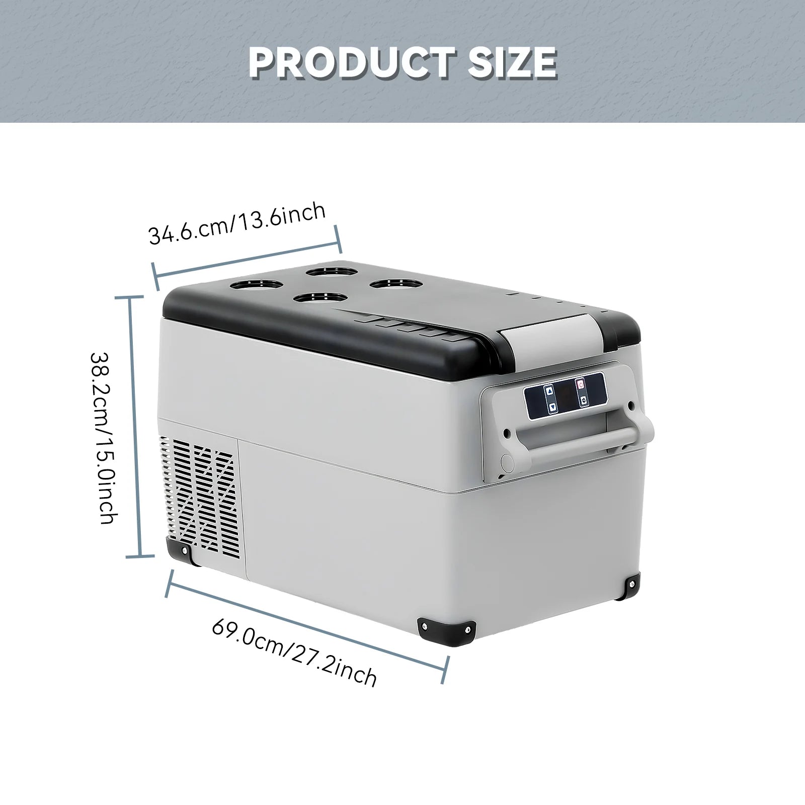 30L 35L 40L 45L 50L 55L Car Refrigerator DC 12V/24V Car Freezer Fridge -4℉~68℉ RV Portable Compressor Cooler Camping Travel