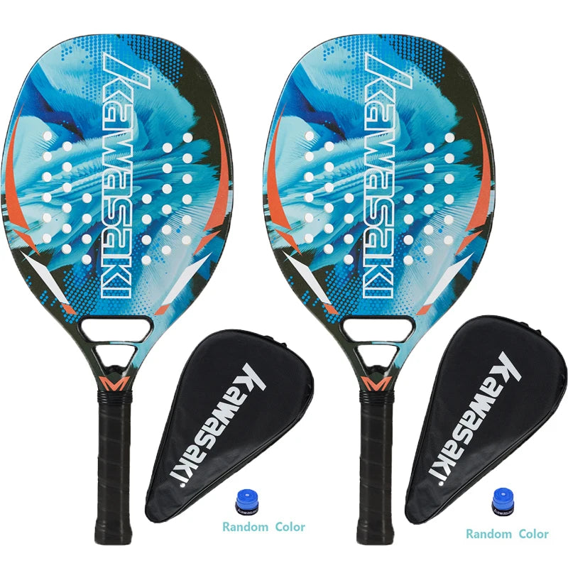 Kawasaki Beach Tennis Racket Carbon Fiber Soft Face Tennis  Paddle  Racquet with Protective Bag Cover