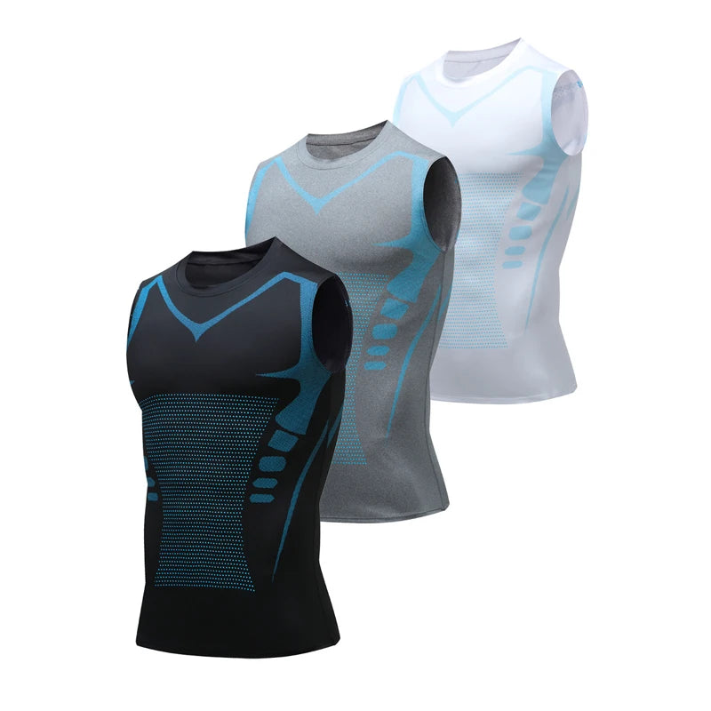 Compression Tank Top Men Gym Shirt Sleeveless Quick Dry Printing Sportswear Male Fitness Bodybuilding Vest Workout Muscle Top Ürün ana görseli