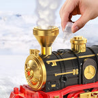 Electric train toy set, car, railway, steam locomotive engine, die-casting model, educational game, children's and boys' toys