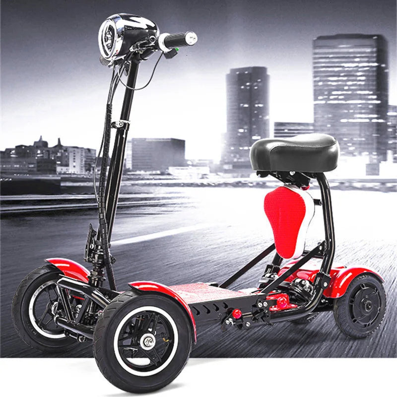Four Wheel Electric Skateboard Portable Electric Scooters 10 Inch 36V Foldable Electric Scooter For Disabled Elderly