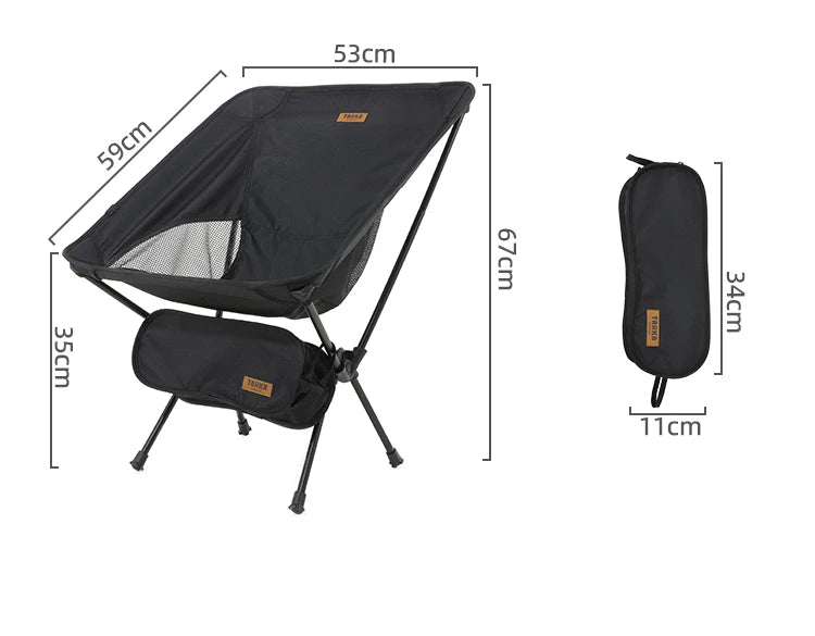 TARKA Foldable Camping Chairs Set Lightweight folding Chair Ultralight  Backpacking Moon Chairs for Garden Picnic Beach Fishing