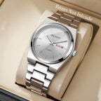 Luxury Men Business Watches Calendar Quartz Wristwatches For Mens Clock Reloj Hombre（Without Box）