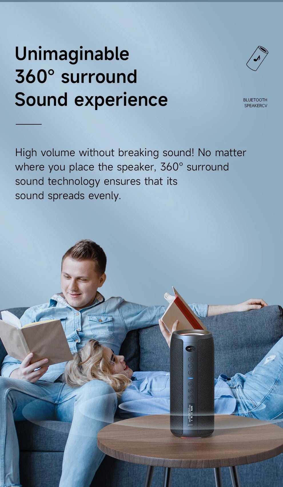 ZEALOT-S51PRO 40W High-power Bluetooth Speaker 3D Stereo Bass Bluetooth Speaker Portable IPX5 Waterproof Suitable TWS Boom Box
