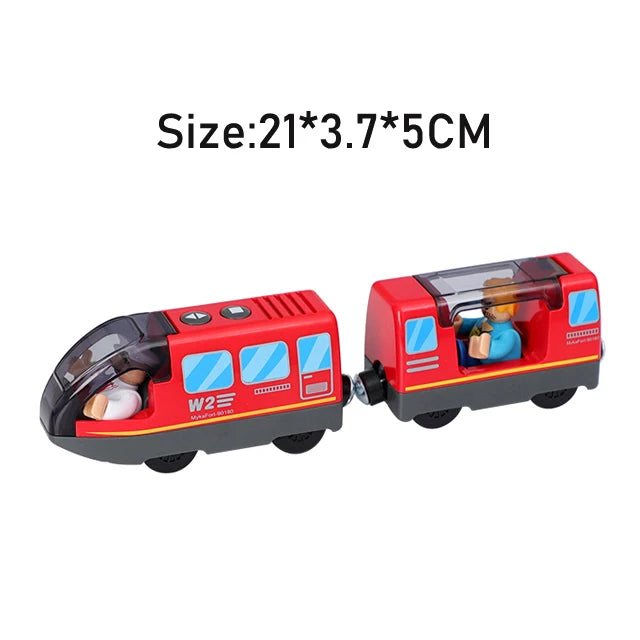 RC Electric Train Set Locomotive Magnetic Train Diecast Slot Toy Fit for Brand Wooden Railway Tracks Toys for Children Gifts