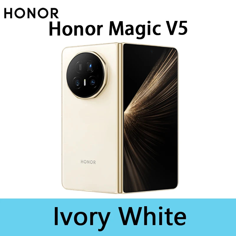 HONOR Magic V5 Global Version Original 5G Smartphone Dual HDR OLED Display Snapdragon 8 Elite 5820mAh 7.95" 66W SuperCharge