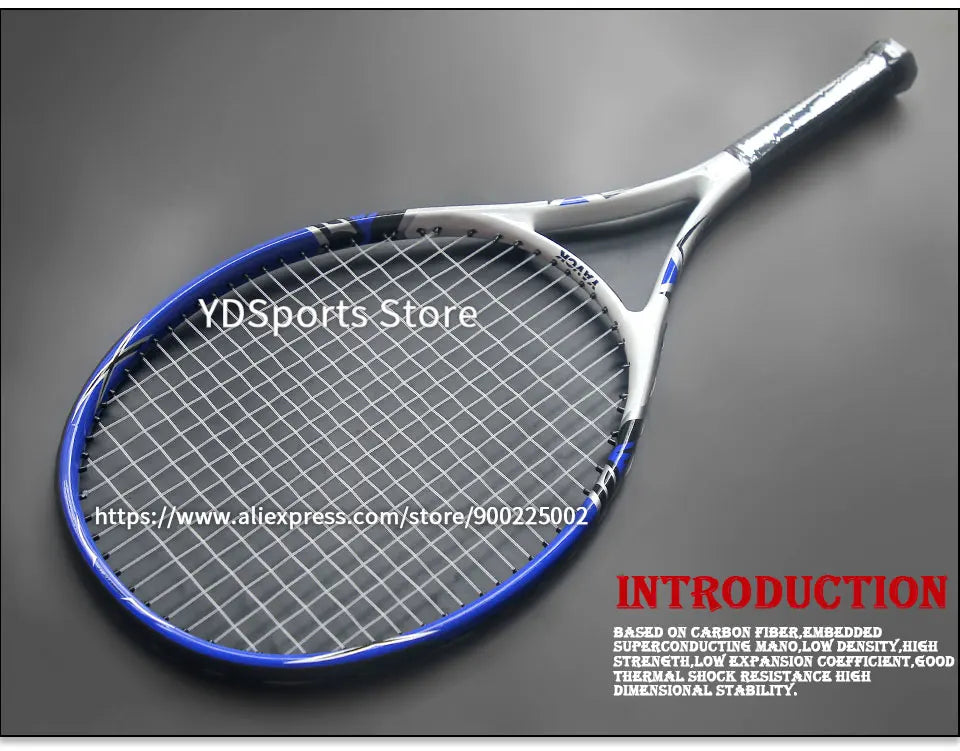 Professional Ultralight Racquet Composite Carbon Aluminium Alloy Tennisracket 45-55LBS Training Tennis Rackets Unisex Trainer