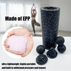 5-in-1 Fascia Roller Set Muscle Recovery Set-Vibrating Foam Roller&Peanut Massage Ball for Back,Neck,Leg Yoga Workout