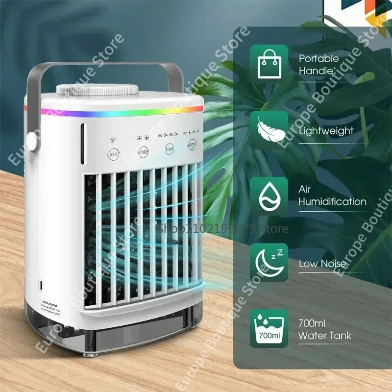 Mobile Home Cooler Fan Mini Multi-use USB Air Cooler Mist Humidifier High Speed Wind Ürün ana görseli