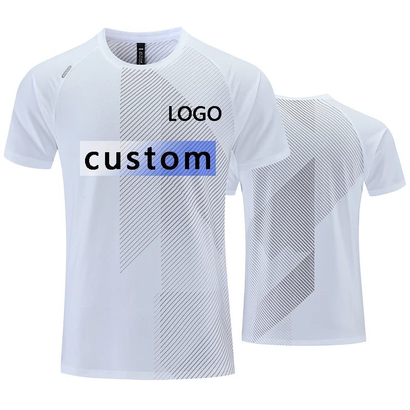 Custom LOGO Sports T-shirts For Men Jogging Shirt Fitness Training Gym Sportswear Casual Outdoor Running Short Sleeve T-shirt Ürün ana görseli