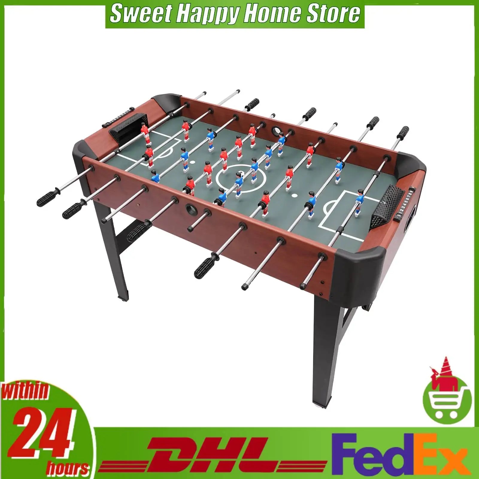Foosball Table Soccer Table Game 8 Rods Tabletop Football Game 47x24in Indoor Entertainment for Kids Adults Home Game Room Ürün ana görseli