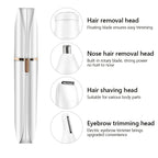 4 In 1 Electric Razor for Women Full Body Shaving Facial Epilator Shaver Eyebrow Trimmer Nose Bikini Line Electric Hair Remover