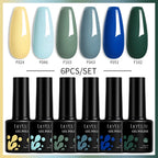 LILYCUTE 7ML 6PCS Neon Gel Nail Polish Set fluorescent Series Color Changing Semi Permanent Soak Off Manicure kit Nail Art Gel