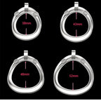 Stainless Steel Male Chastity Cage Cock Mamba Penis Ring Chastity Belt BDSM Erotic Urethral Lock Double-Arc Ring Sex Toy