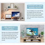 MZX 2-In-1-Out KVM Switch 4K 60Hz HDMI-compatible USB 3.0 Hub Switcher Docking Station Dock Computers PC Share Keyboard Printer