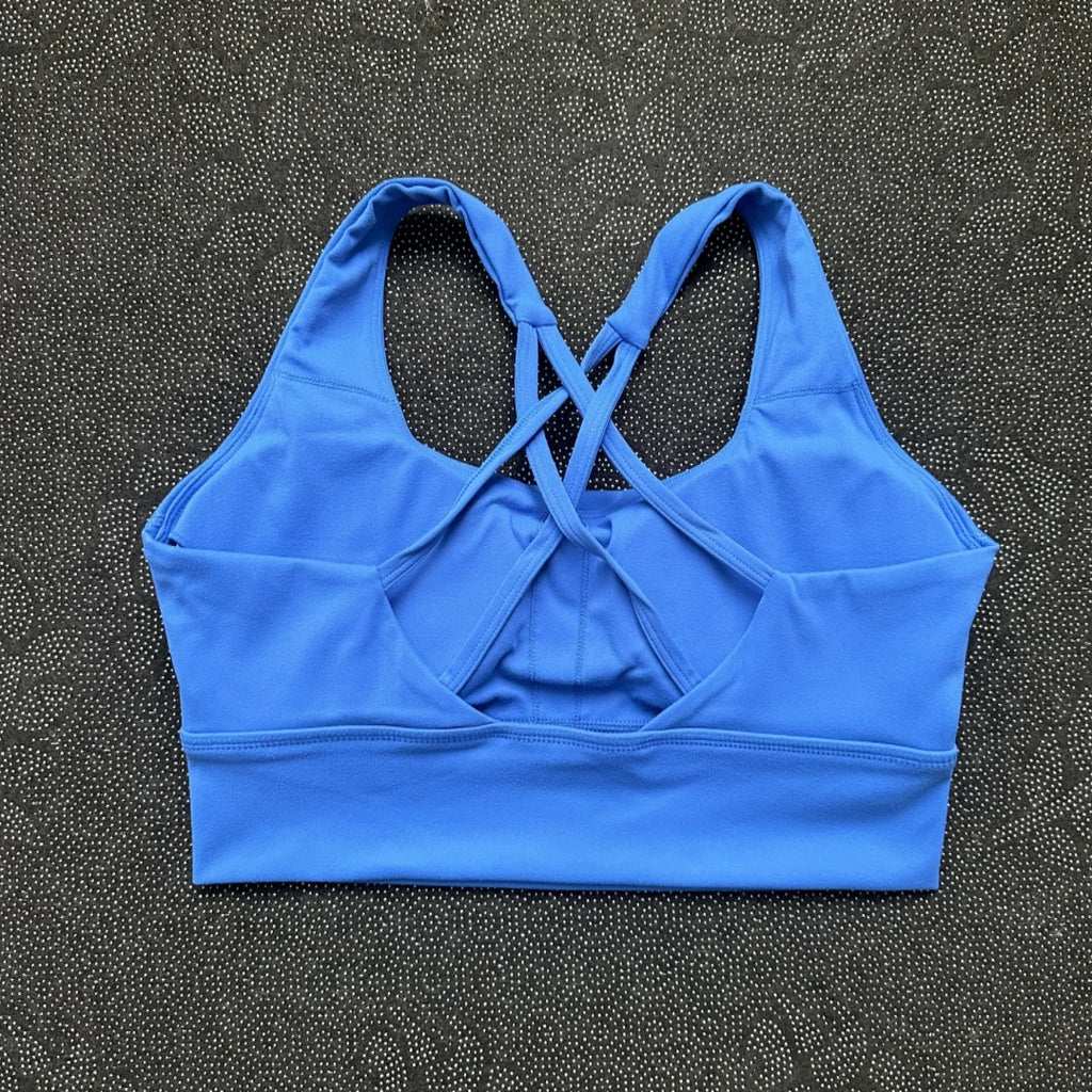 Solid Color Gym Yoga legging Set Soft Tight Women High Strength Fitness Bra With Sports Pant sportswear Proof of Squatting Proof