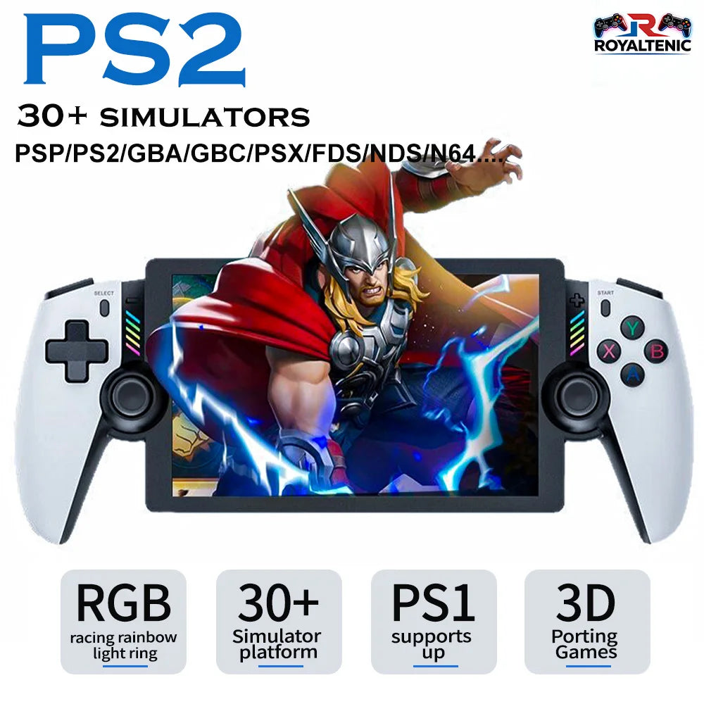 M28 Retro Handheld Video Game Console, 7.1-inch screen, 30+ emulators for PS2/PS1/PSP, 3D dual analog sticks [God of War Classic Ürün ana görseli