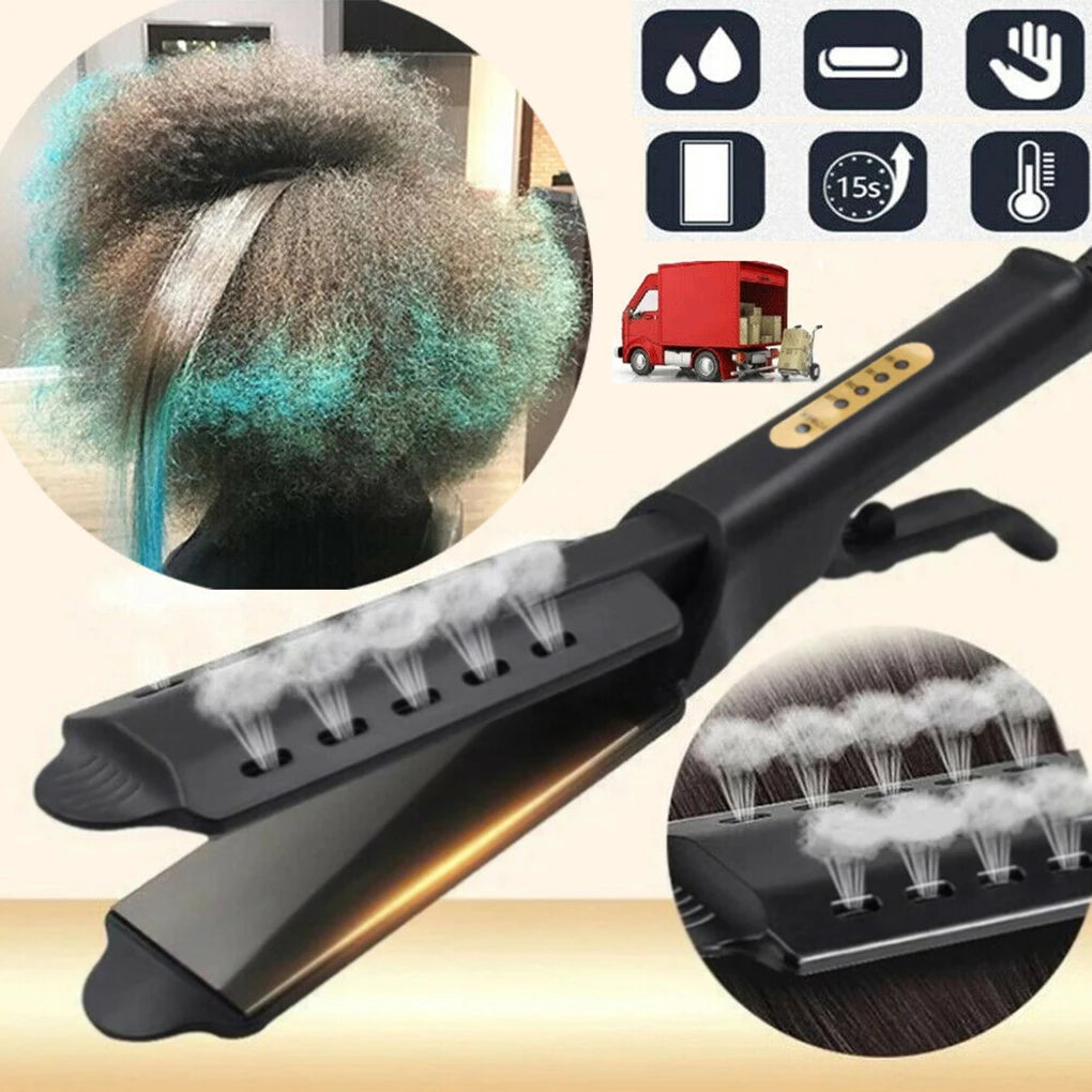 Hair Straightener Four-gear Temperature Adjustment Ceramic Tourmaline Ionic Flat Iron Hair Straightener For Women Widen Panel Ürün ana görseli