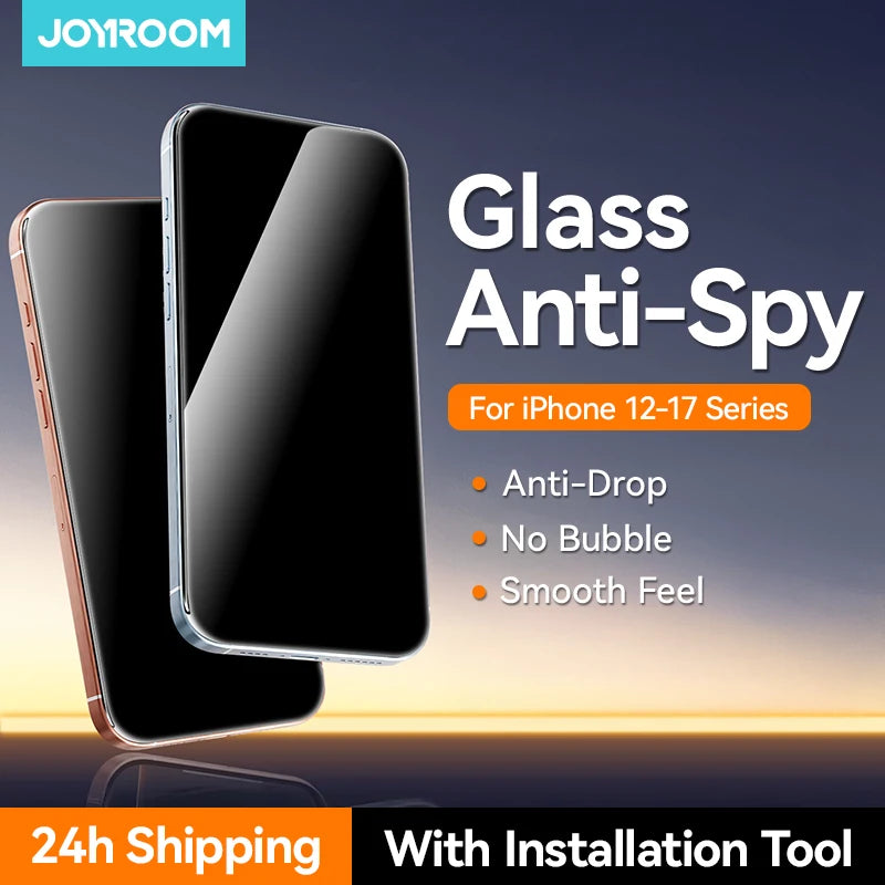 Joyroom 1/2Pcs Anti-spy Glass For iPhone 17 16 15 14 Pro Max Glass For iPhone 17 16 15 14 13 12 Pro Max Privacy Screen Protector Ürün ana görseli