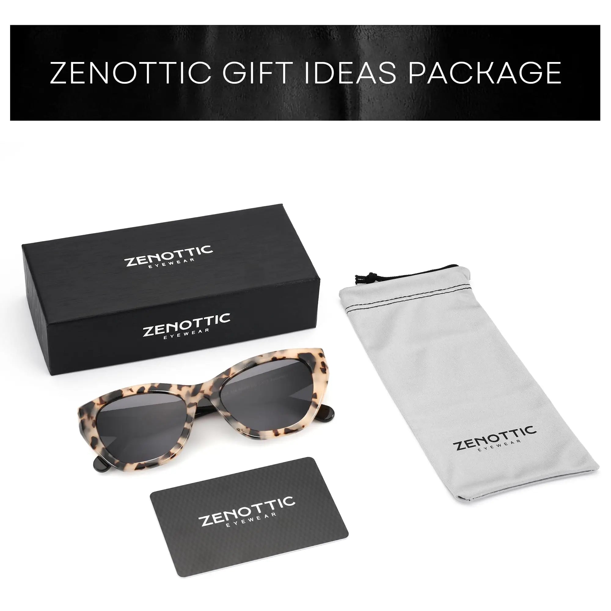 ZENOTTIC Polarized Sunglasses Women Cat-Eye: Trendy Cateye Sunglasses for Woman - Cute Sun Glasses UV400 Protection