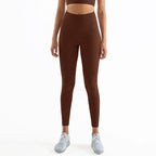 SOISOU Nylon Yoga Pants Gym Leggings Women Girl Fitness Soft Tights High Waist Elastic Breathable No T Line Sports Pants