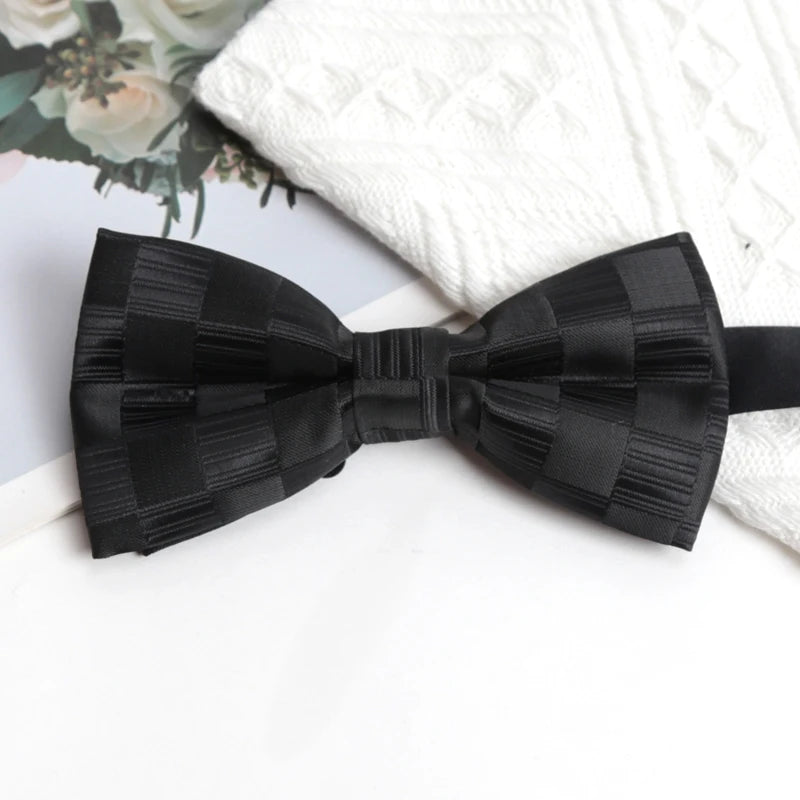 1PCS Bow Ties Butterfly Party Wedding Men Tie Black Adjustable Bowknot Bowtie Classic Butterfly Adult Accessories Business Gift