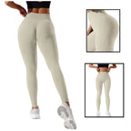 Women's High-Waisted Seamless Leggings, Quick-Dry Breathable Fabric, Four-Way Stretch Sporty Style for Yoga Cycling Running