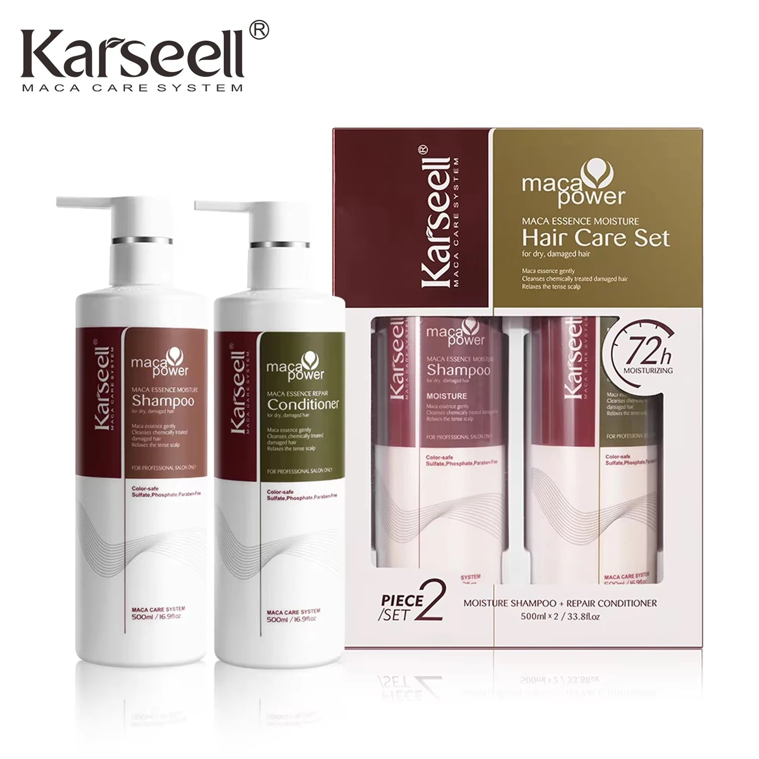 Karseell Collagen Hair Treatment Repair Conditioning, Shampoo and Conditioner for Dry Damaged Hair All Hair Types Hair care Gift Ürün ana görseli