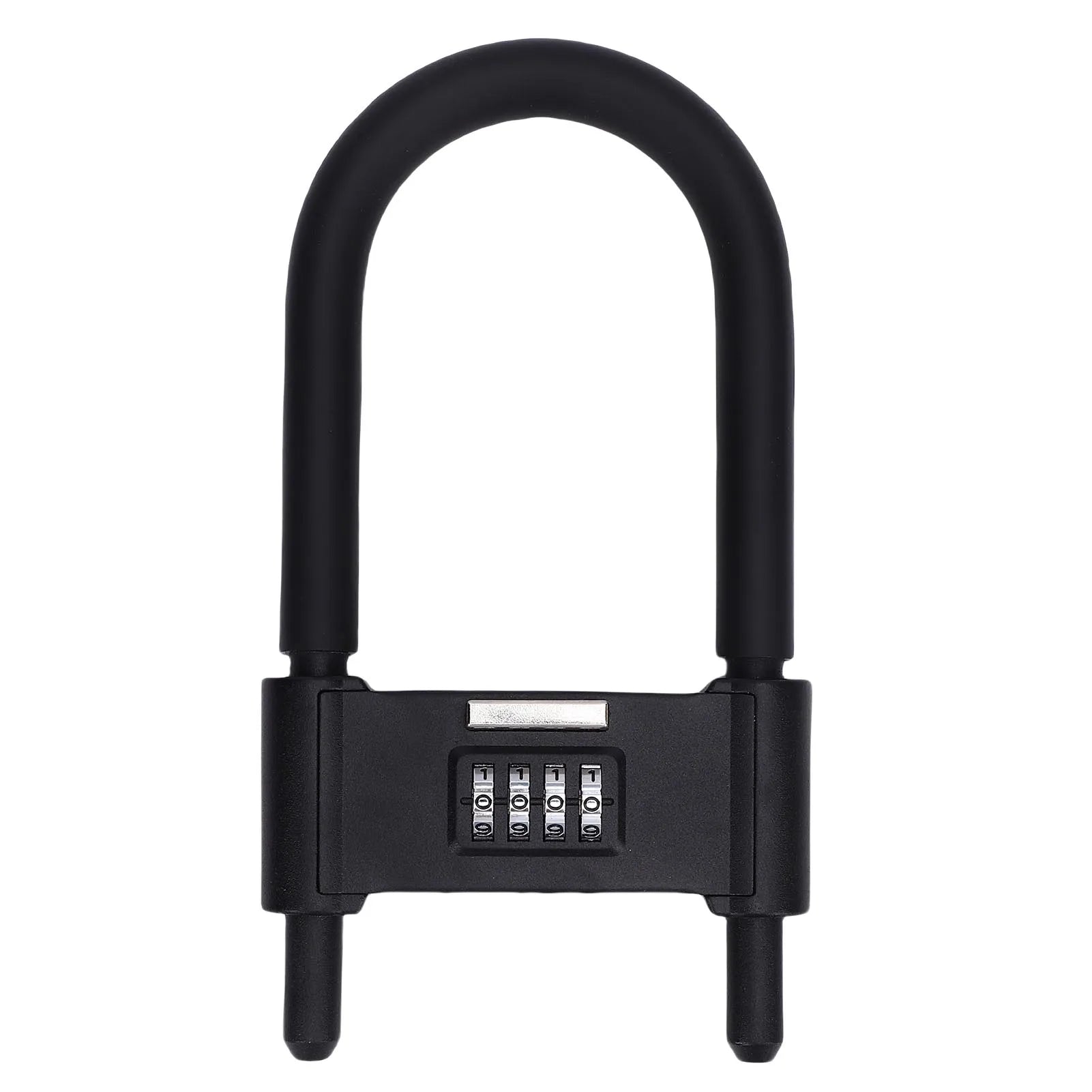 Bike U Lock 4 Digit Combination Padlock Heavy Duty Anti Theft U Lock with Adjustable Shackle for Glass Door Gate Shed Fence Main image