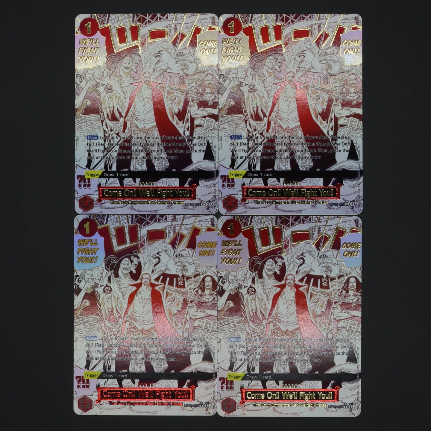 One Piece TCG OPCG English Manga Event Card Set Gear 2 DDM GGG Ground Death Frighten Me OP09 OP10 OP11 OP12 OP14 Gold Stamping