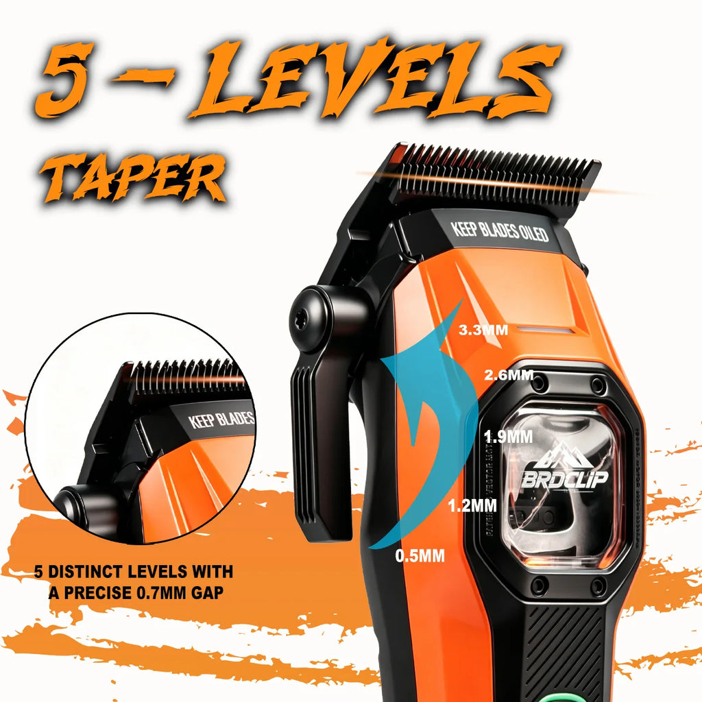 New Professional BRDCLIP Salon Barber Kit vector motor Hair Clipper 7800-13000RPM Trimmer 8000-13000RPM Metal body 2603 Shaver