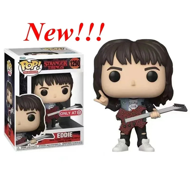 NEW!!! FUNKO POP Stranger Series #1462 Eddie #1250 Dustin Steve Robin Eleven Vinyl Action Figure Collection Models for Gifts