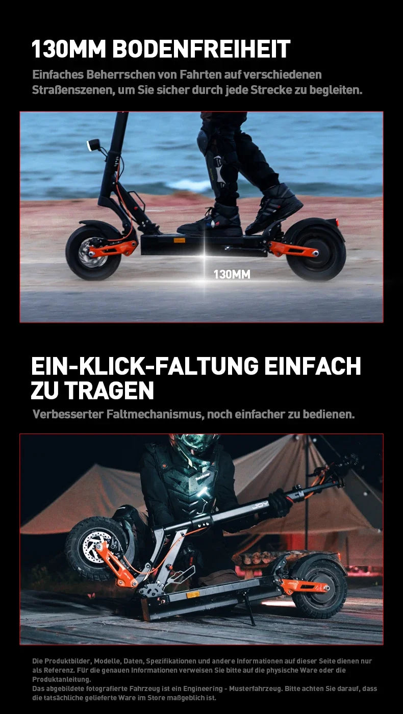 JOYOR T6E PRO ABE Adult Electric Scooter 500W Motor 48V26AH Battery E-Mountain Escooter 10" Off-Road Tire Foldable E-Scooter