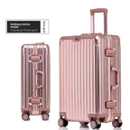 KLQDZMS German All Aluminum Magnesium Alloy Luggage 20 Inch Boarding Suitcase 28 Large Capacity Travel Business Leather Suitcase